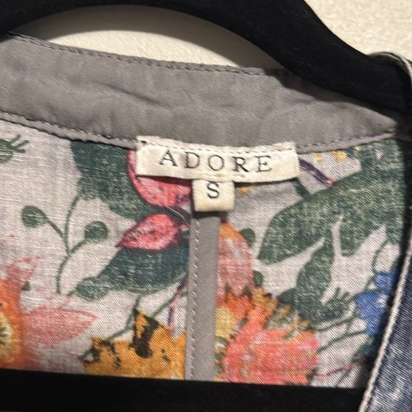 Adore Unique Floral Patterned Denim combo dress - Small - Picture 2 of 6